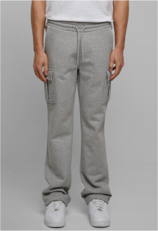 Heavy Straight Leg Cargo Sweatpants grey