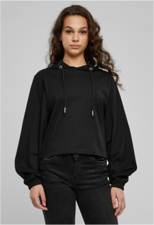 Ladies Heavy Short Hoody black