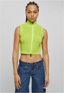 Ladies Short Knit Vest frozenyellow