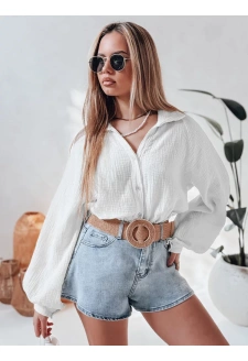 Koszula damska oversize muślinowa MUSLINEA biała Dstreet DY0473