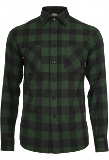 Checked Flanell Shirt blk/forest