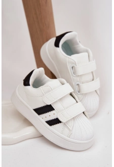 Dziecięce Buty Sportowe Sneakersy Z Eko Skóry Białe Renel