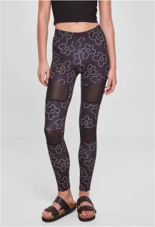 Ladies Tech Mesh AOP Leggings blackflower
