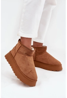 Śniegowce Damskie Na Platformie Camel Celyra