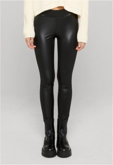 Ladies Synthetic Leather Leggings black