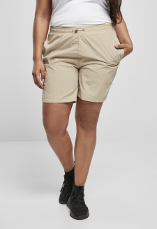 Ladies Crinkle Nylon Shorts concrete