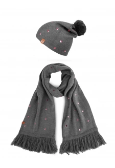 Dámský set šály a čepice Vuch Nurit Set Grey