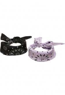 Satin Bandana 2-Pack black/lilac