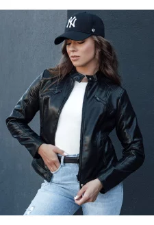 Női bőrkabát KLIROS fekete Dstreet TY4466