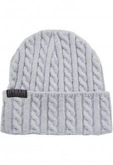 Cable Knit Beanie heathergrey