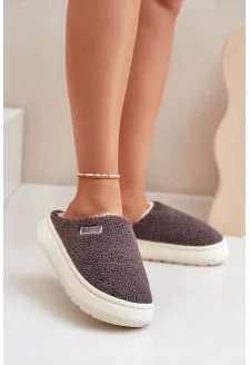 Ocieplane Kapcie Na Grubej Podeszwie Big Star MM274134 Ciemnoszare