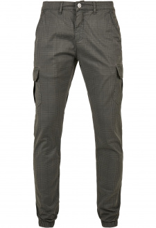 AOP Glencheck Cargo Jog Pants darkgrey