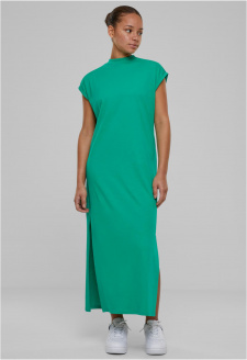 Ladies Long Extended Shoulder Dress ferngreen