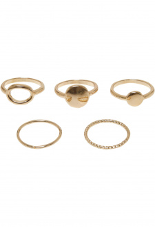 Basic Stacking Ring 5-Pack gold