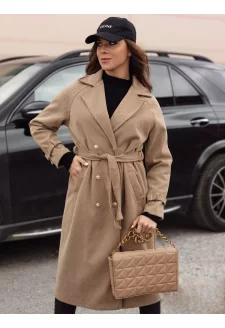 Női oversize kabát CAMELLYN hosszú tevebarna Dstreet NY0743