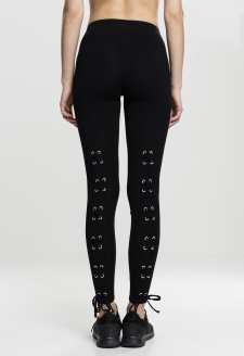 Ladies Laced Up Back Leggings black