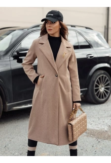 Női oversize kabát MANTOVA hosszú teveszínű Dstreet NY0739