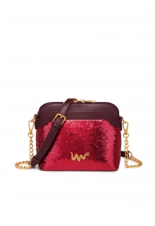 Dámská kabelka Vuch Fossy Sequin Mini Wine