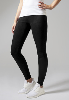 Ladies Imitation Suede Leggings black