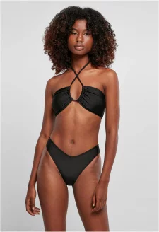 Ladies Recycled Hot V Bikini black