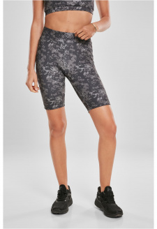 Ladies High Waist Camo Tech Cycle Shorts dark digital camo