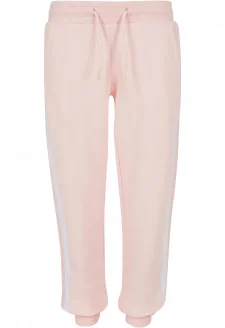 Girls College Contrast Sweatpants pink/white/pink