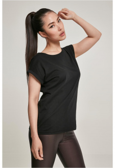 Ladies Organic Extended Shoulder Tee black