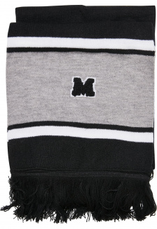 College Team Scarf black/heathergrey/white