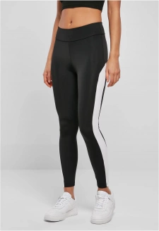 Ladies Color Block Leggings black/white