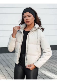 Női téli kabát NORDPUFF kapucnis pehelyszürke Dstreet TY4645