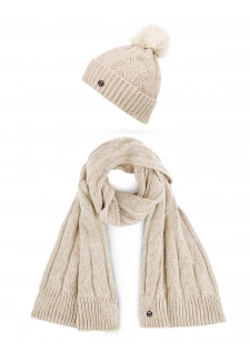 Dámský set šály a čepice Vuch Sheron Set Beige