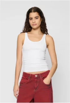 Ladies Organic Basic Rib Top 2-Pack black+white