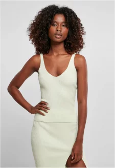 Ladies Rib Knit Top lightmint