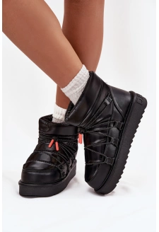 Śniegowce Damskie Na Platformie D.Franklin DFSH370020 Czarne