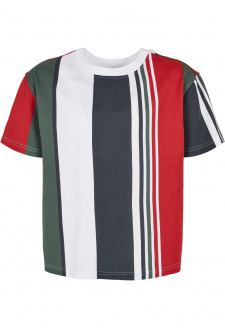 Boys Heavy Oversized Big AOP Stripe Tee white/navy