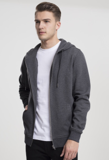 Basic Zip Hoody charcoal