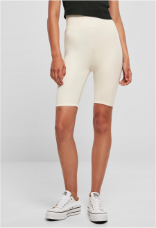 Ladies High Waist Cycle Shorts whitesand