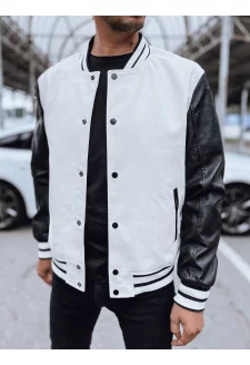 Férfi baseball bőrkabát ekrü Dstreet TX4708