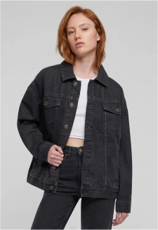Ladies Oversized 90‘s Denim Jacket black washed