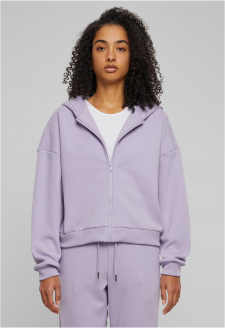 Ladies Cozy Short Zip Hoody dustylilac