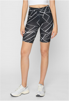 Ladies AOP Cycle Shorts 2-Pack geometric black+black