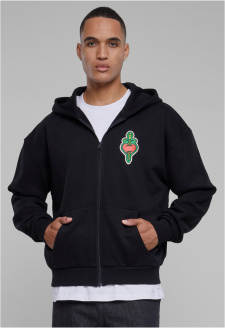 Santa Monica Heavy Oversize Zip Hoody black