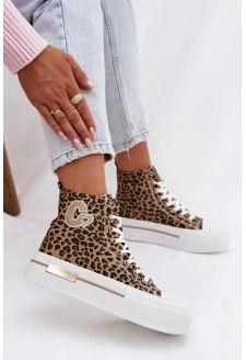 Trampki Damskie Na Platformie Panterka Meloria