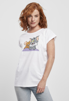 Ladies Tom & Jerry Pose Tee white