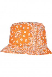 Bandana Print Bucket Hat orange