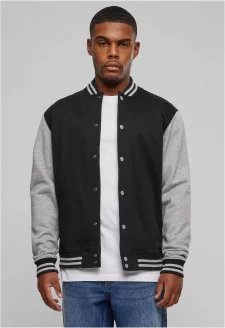 2-tone College Sweatjacket blk/gry