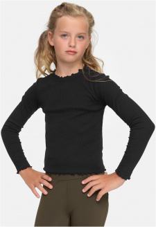 Girls Short Rib Longsleeve black