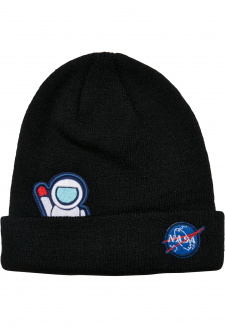 NASA Embroidery Beanie Kids black