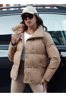 Női téli steppelt kabát LARO bézs Dstreet TY4582