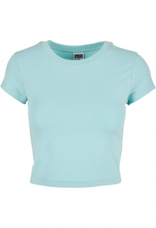 Ladies Stretch Jersey Cropped Tee seablue